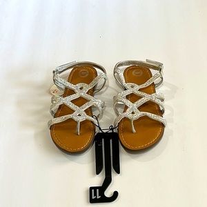 Girl’s Silver Sequins Sandals